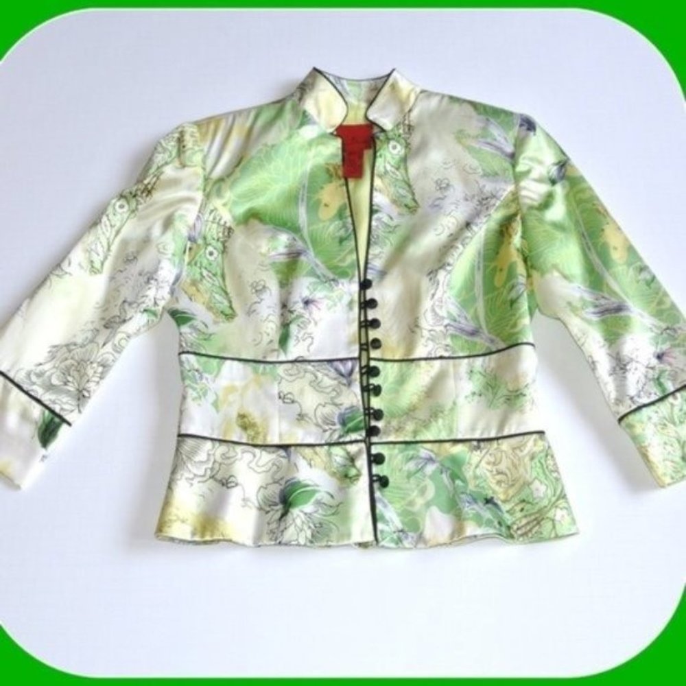 JS Collections Asian‎ Inspired  100% Silk Jacket